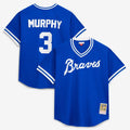 Men's Atlanta Braves Dale Murphy Royal Batting Practice MLB Baseball Jersey - view 8