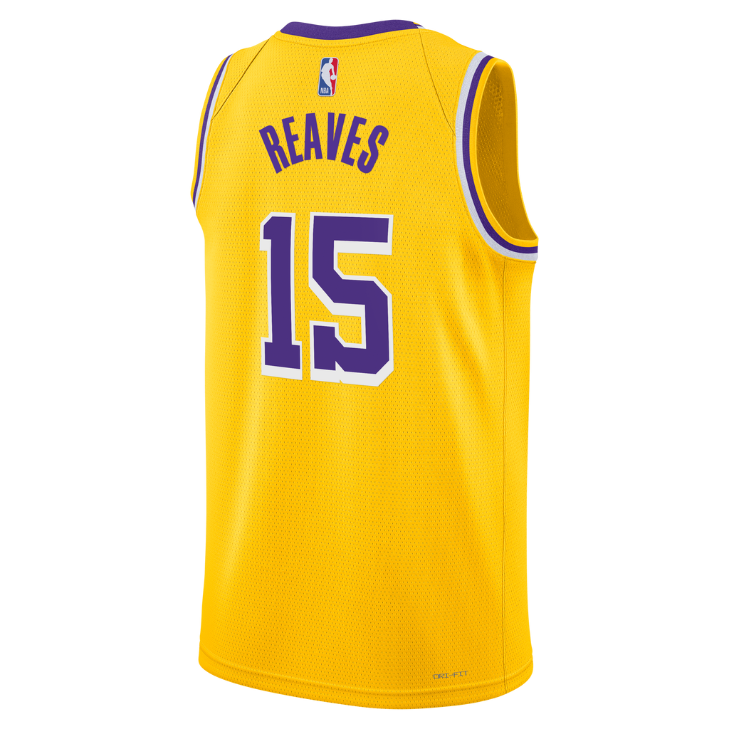 Unisex Austin Reaves Los Angeles Lakers Icon Edition Swingman NBA Basketball Jersey - Gold - view 4