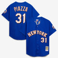 Men's New York Mets Mike Piazza Royal Cooperstown Collection Mesh Batting Practice Button-Up MLB Baseball Jersey - view 9