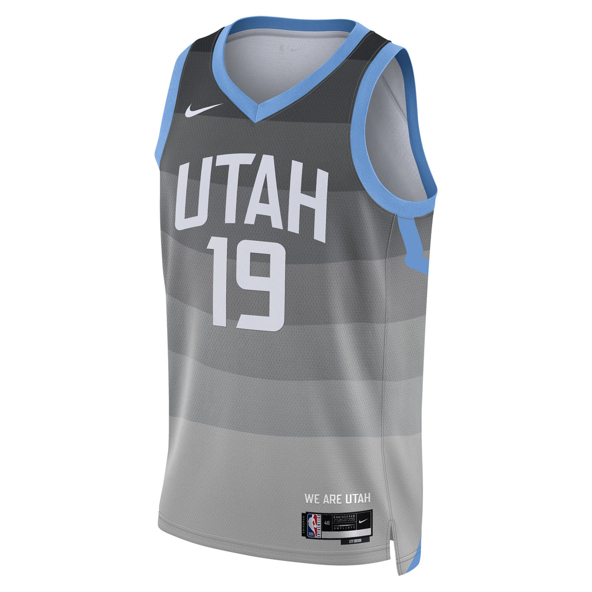 Unisex Ace Bailey Utah Jazz 2025/26 City Edition Swingman NBA Basketball Jersey - Gray - view 3