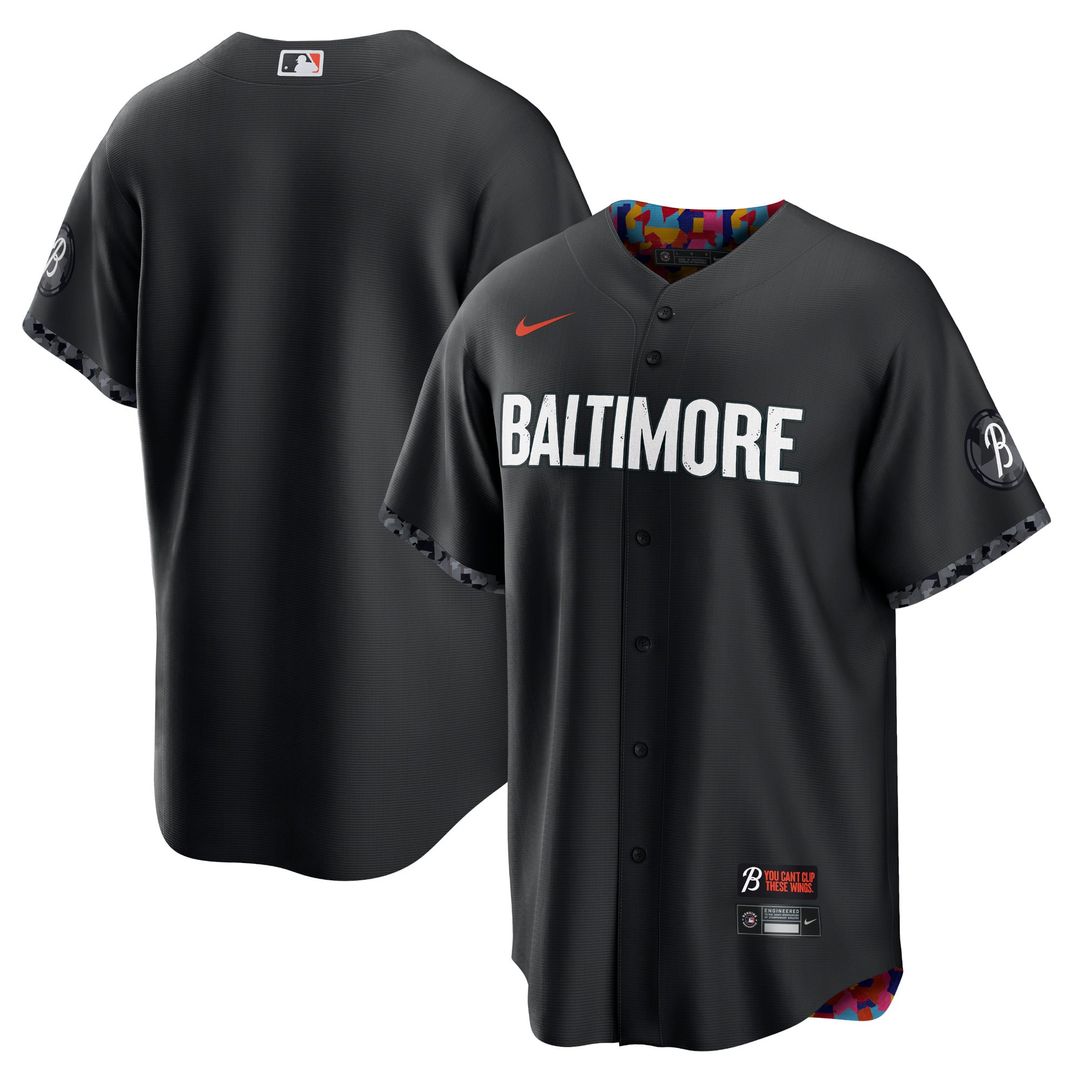 Men's Baltimore Orioles Black City Connect Replica MLB Baseball Jersey - view 1