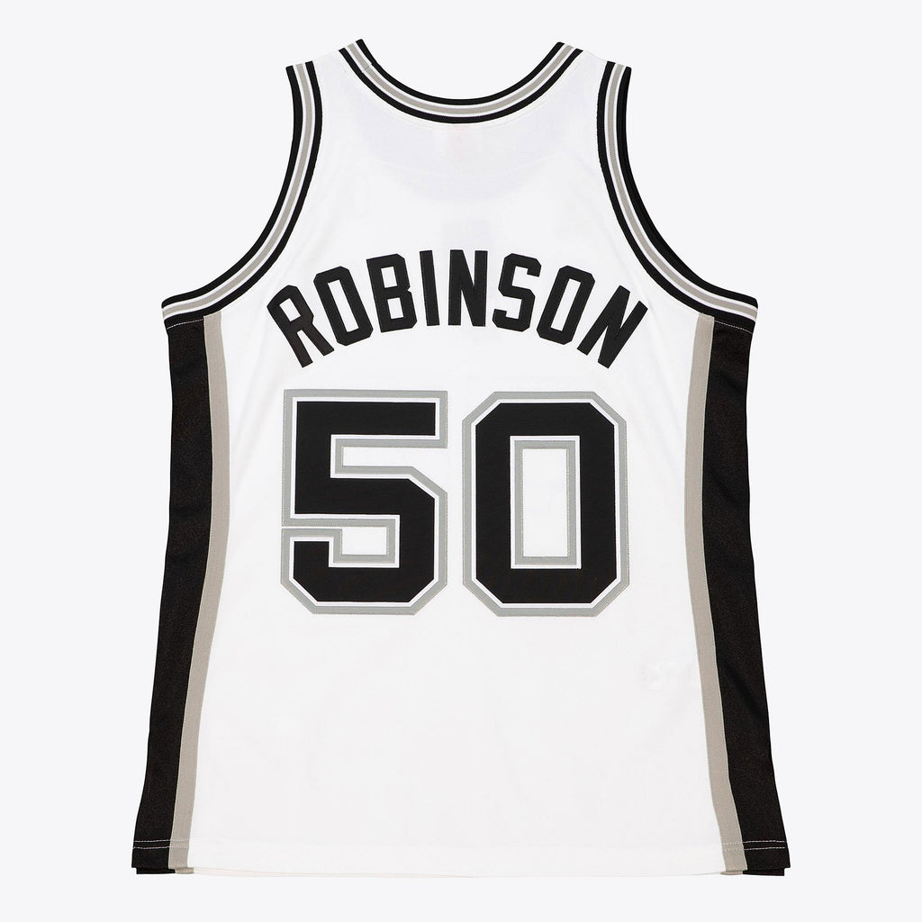 Men's San Antonio Spurs David Robinson 2002 Home Finals NBA Basketball Jersey - White - view 4