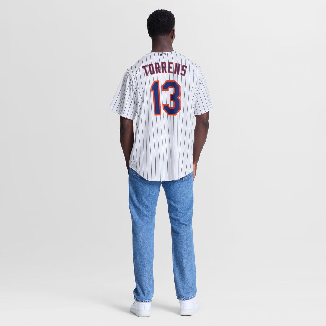 Men's New York Mets Luis Torrens White Home Replica MLB Baseball Jersey - view 5