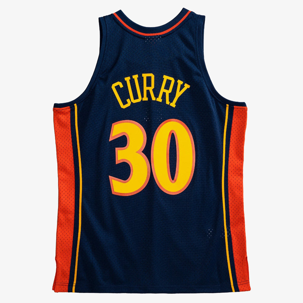 Men's Golden State Warriors Swingman NBA Basketball Jersey Road Steph Curry 2009-10 - view 3