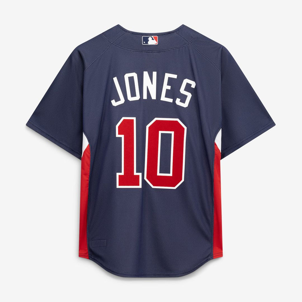 Men's Atlanta Braves Chipper Jones Navy Batting Practice MLB Baseball Jersey - view 3