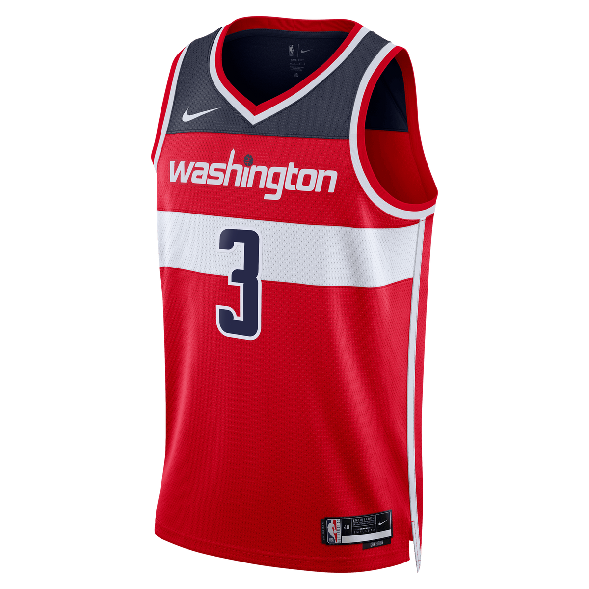 Unisex Trae Young Washington Wizards Icon Edition Swingman NBA Basketball Jersey - Red - view 3