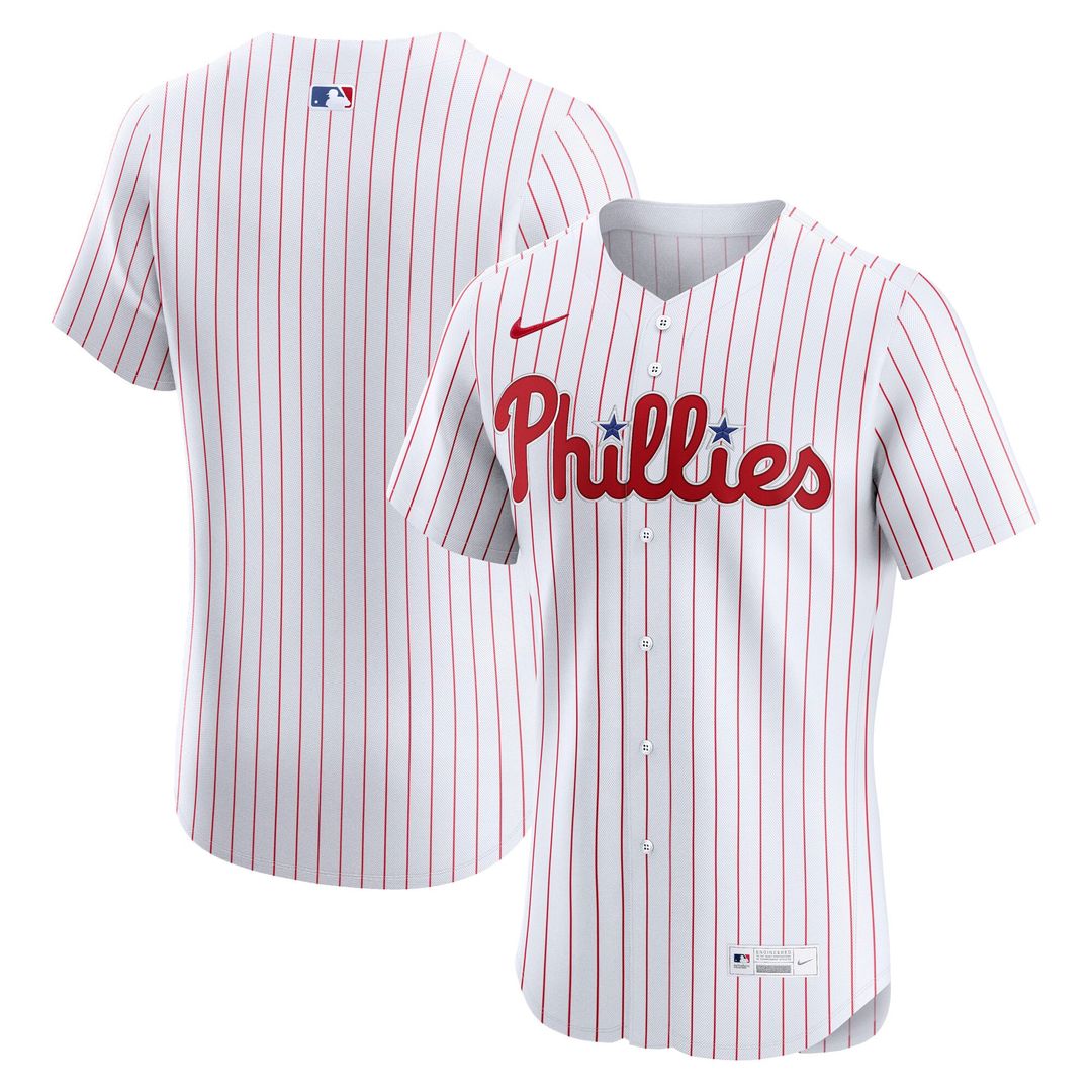 Men's Philadelphia Phillies White Home Elite MLB Baseball Jersey - view 1