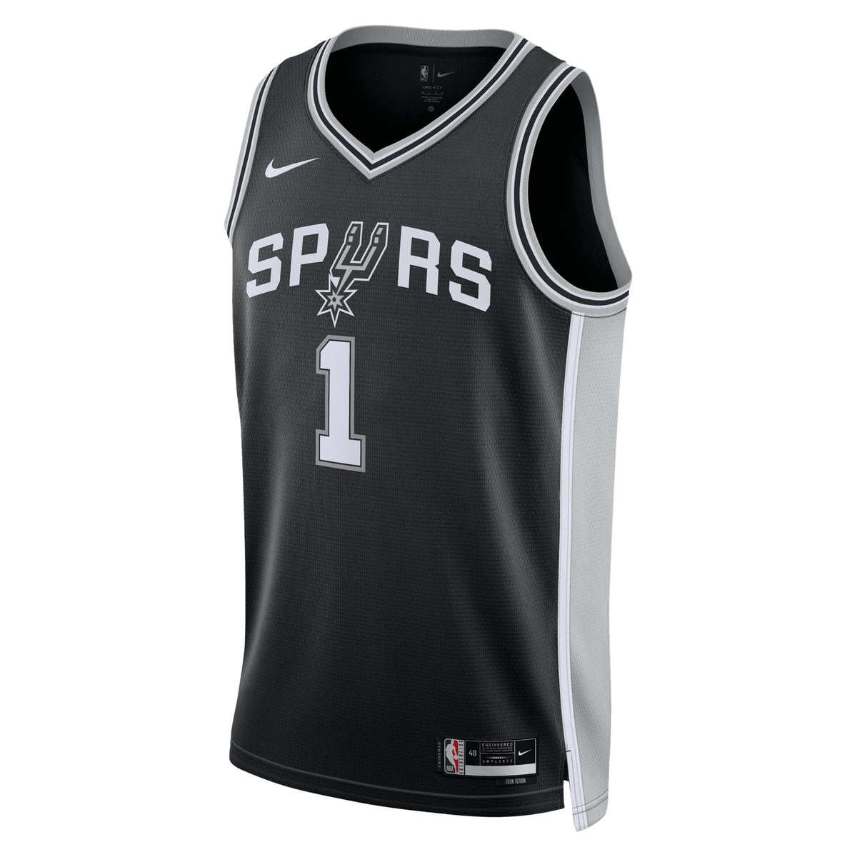 Men's San Antonio Spurs Icon Swingman NBA Basketball Jersey - Victor Wembanyama - view 3