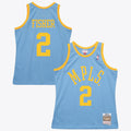Men's Los Angeles Lakers Derek Fisher 2001 Swingman NBA Basketball Jersey - Columbia Blue - view 1