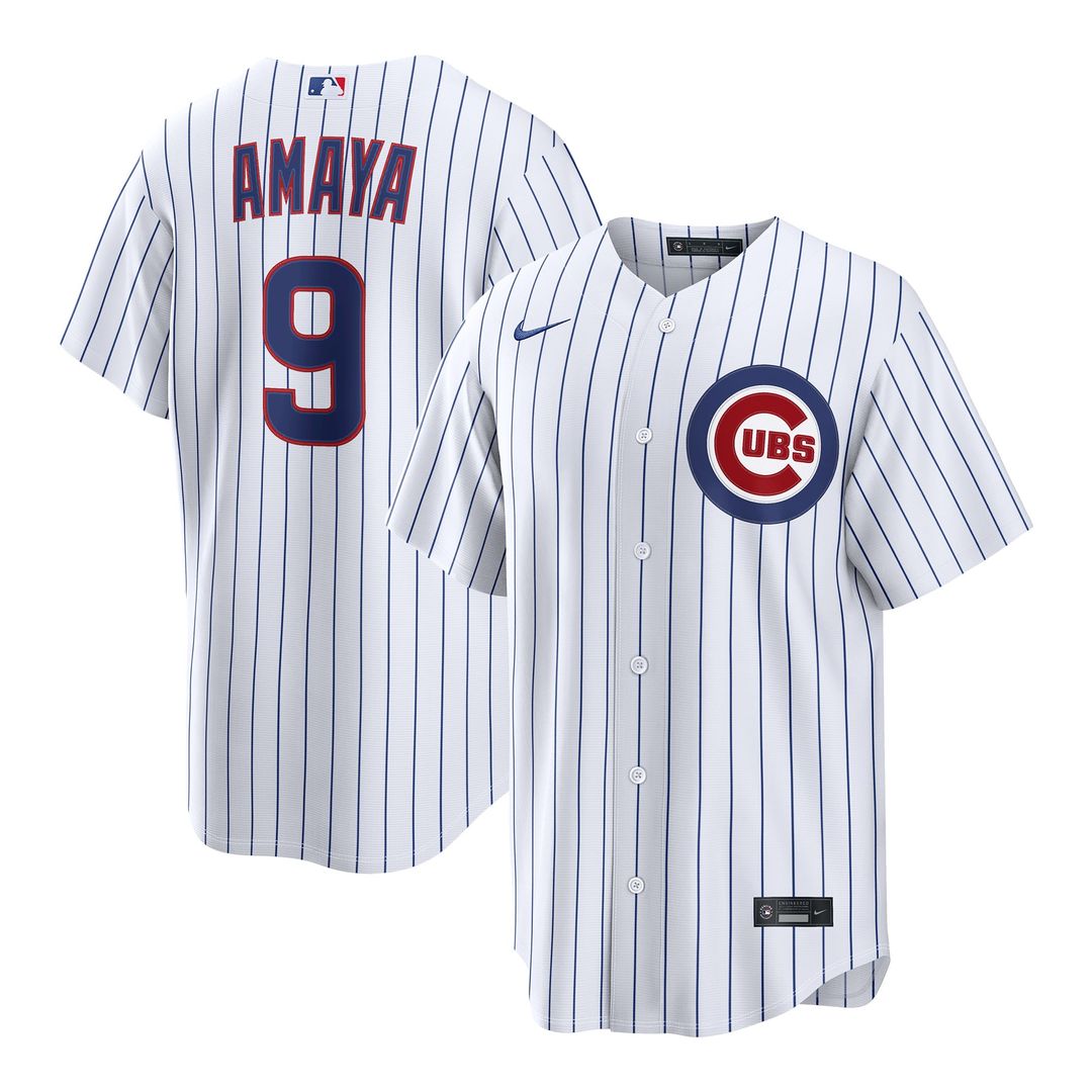 Men's Chicago Cubs Miguel Amaya White Home Replica MLB Baseball Jersey - view 1