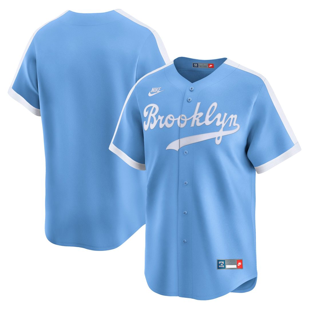 Men's Brooklyn Dodgers Light Blue Cooperstown Collection Limited MLB Baseball Jersey - view 1
