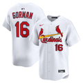 Men's St. Louis Cardinals Nolan Gorman White Home Limited MLB Baseball Jersey - view 1