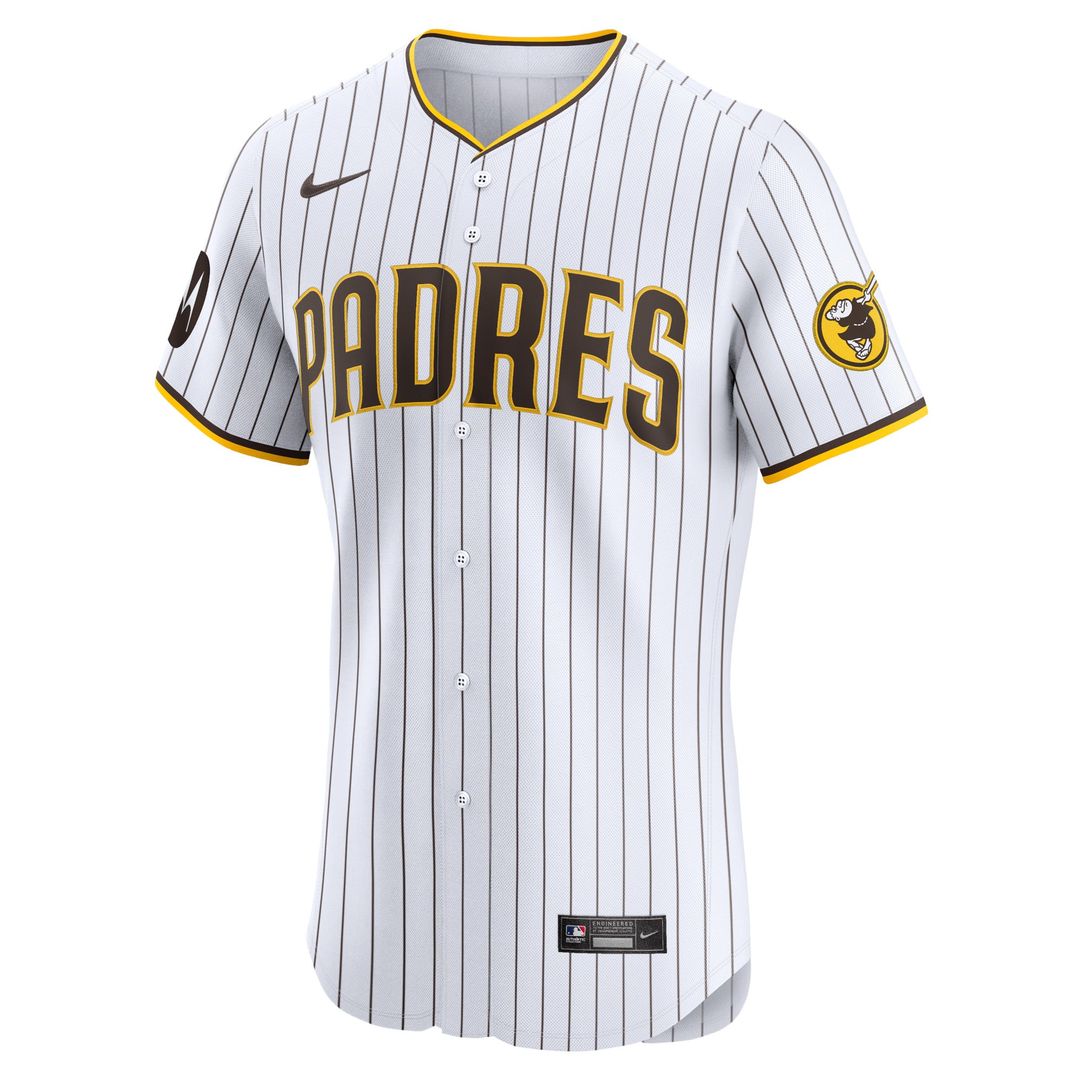Men's San Diego Padres Tony Fernández White Home Elite Sponsor Patch MLB Baseball Jersey - view 2