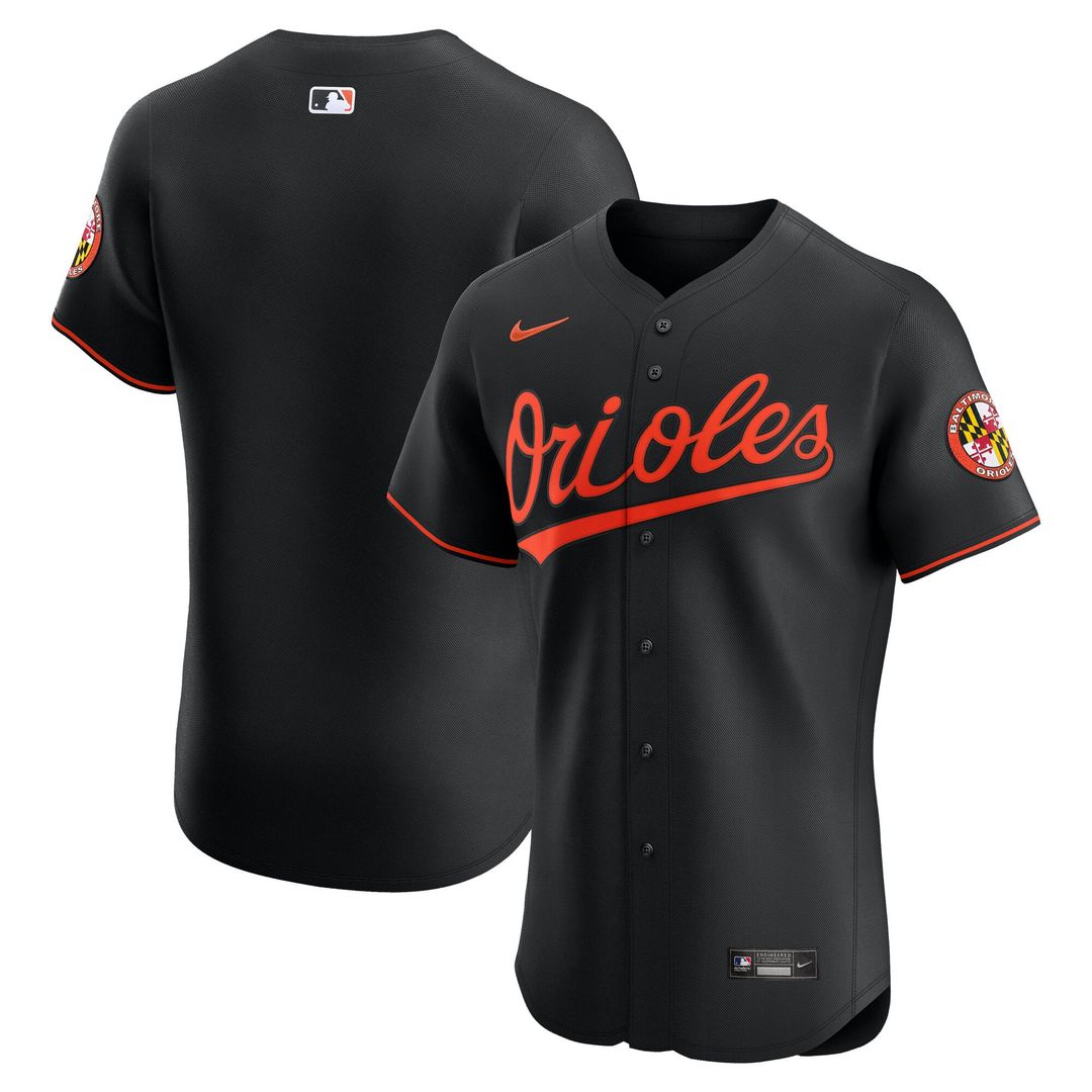 Men's Baltimore Orioles White Home Elite MLB Baseball Jersey - view 7