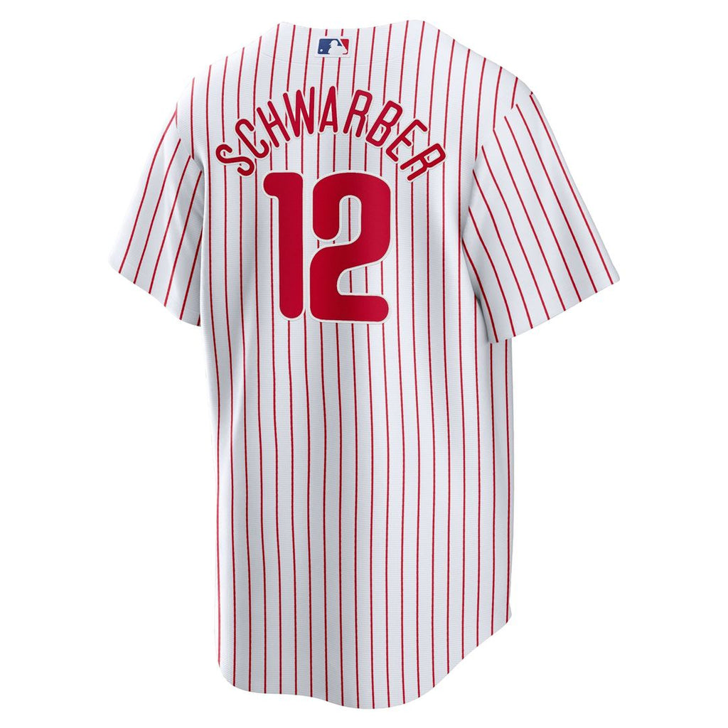 Men's Philadelphia Phillies Kyle Schwarber White Replica MLB Baseball Jersey - view 3