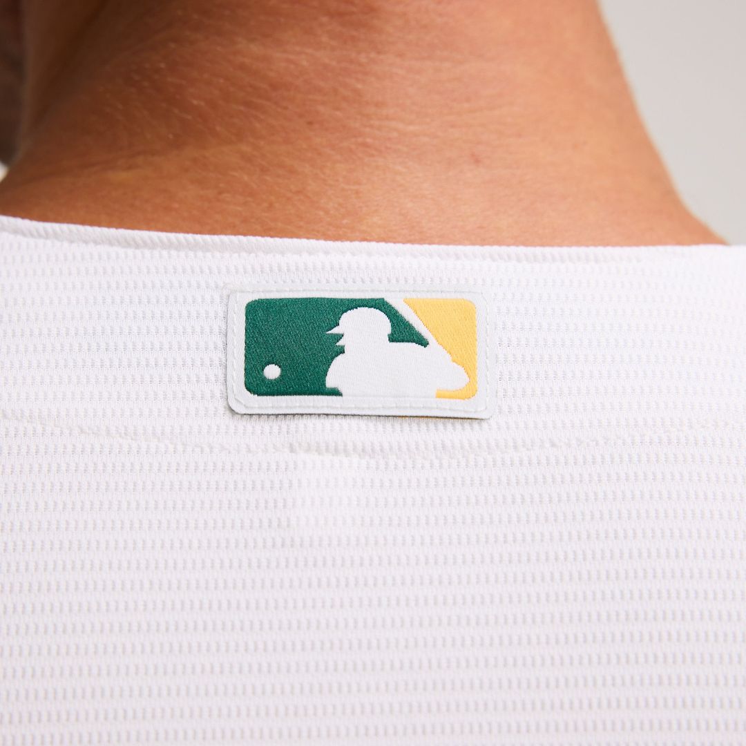 Men's Athletics White Home Replica MLB Baseball Jersey - view 12