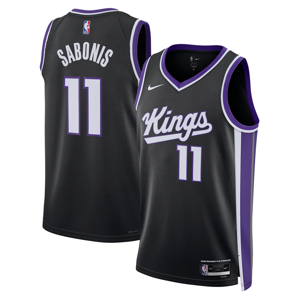 Unisex Domantas Sabonis Sacramento Kings Icon Edition Swingman NBA Basketball Jersey - Black - view 2