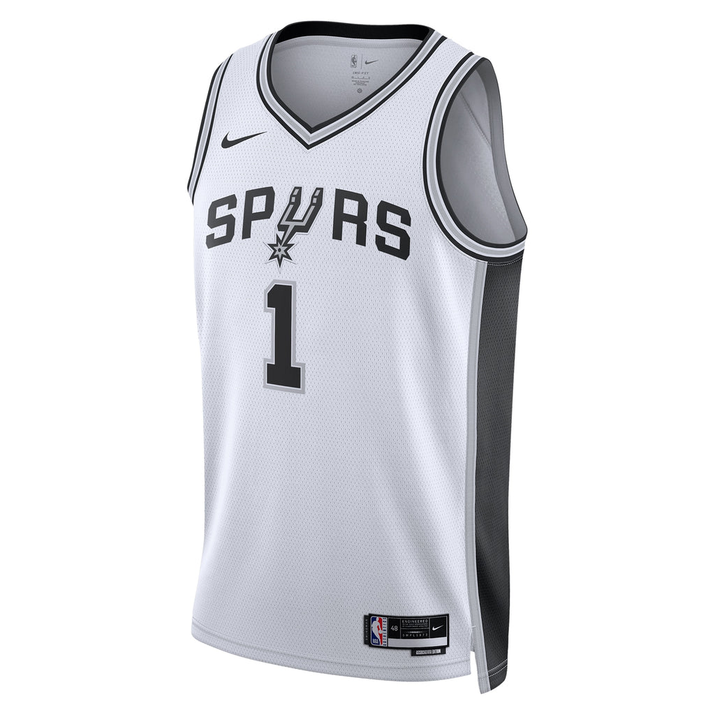 Unisex Victor Wembanyama San Antonio Spurs Association Edition Swingman NBA Basketball Jersey - White - view 3