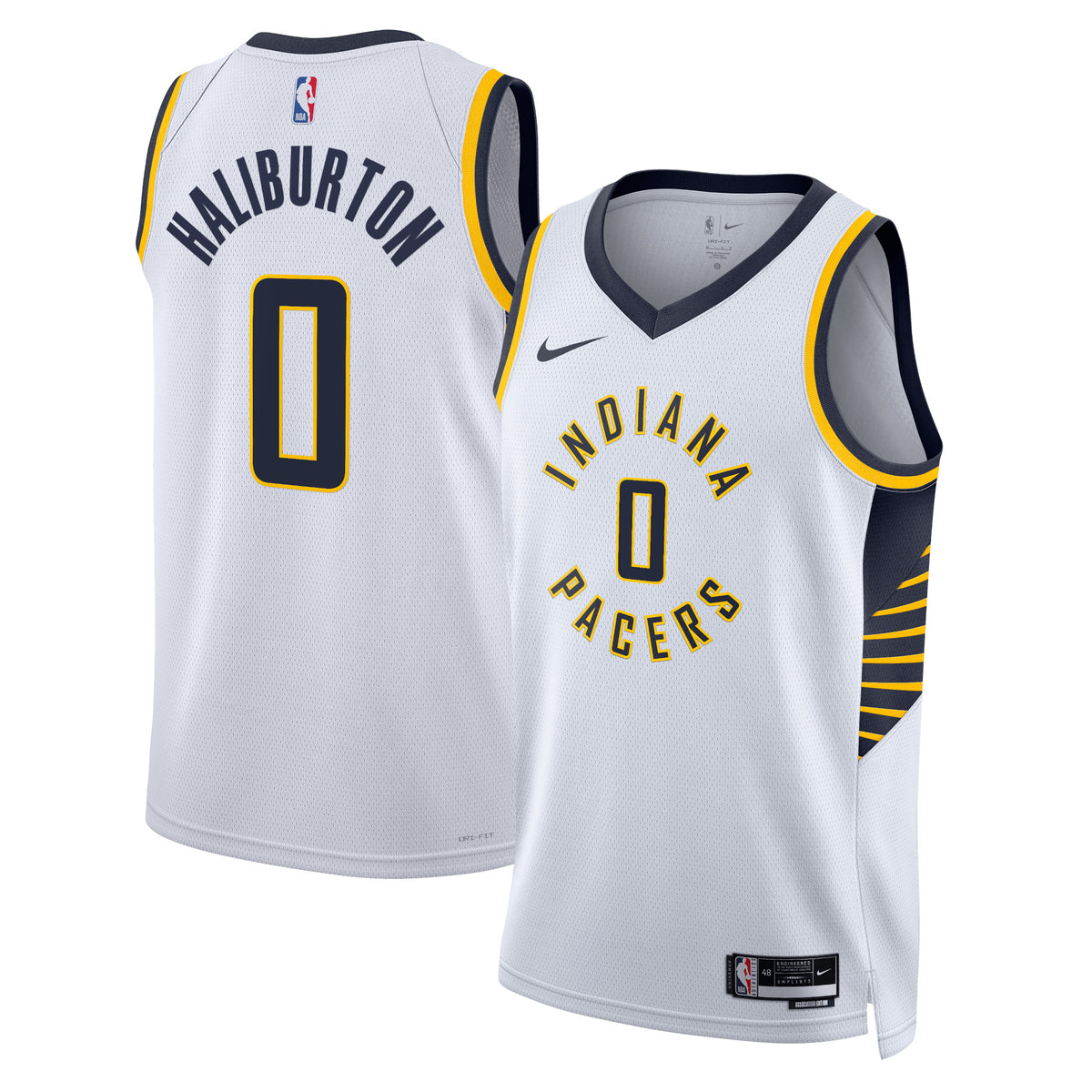 Unisex Tyrese Haliburton Indiana Pacers Association Edition Swingman NBA Basketball Jersey - White - view 1