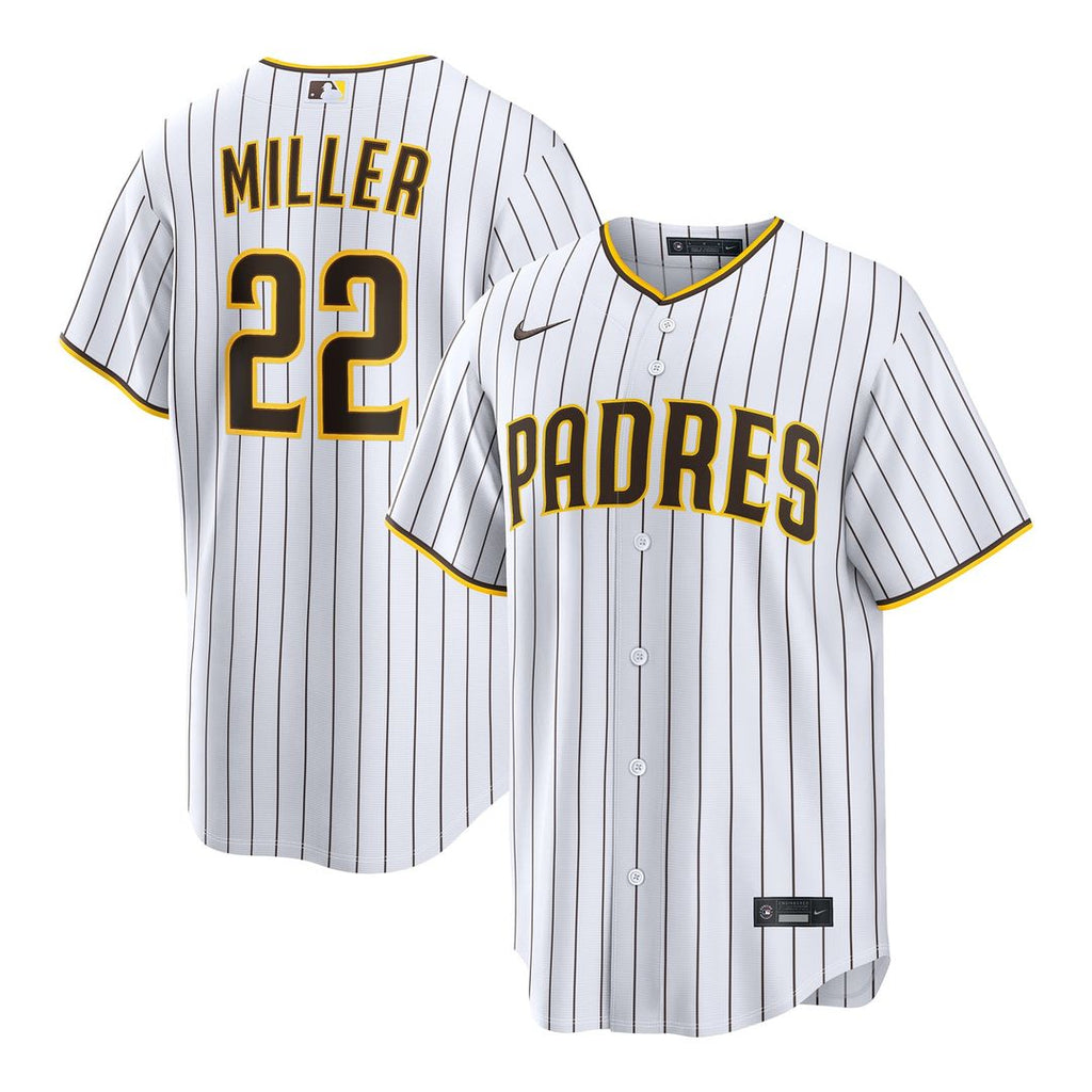 Men's San Diego Padres Mason Miller White Home Replica MLB Baseball Jersey - view 1