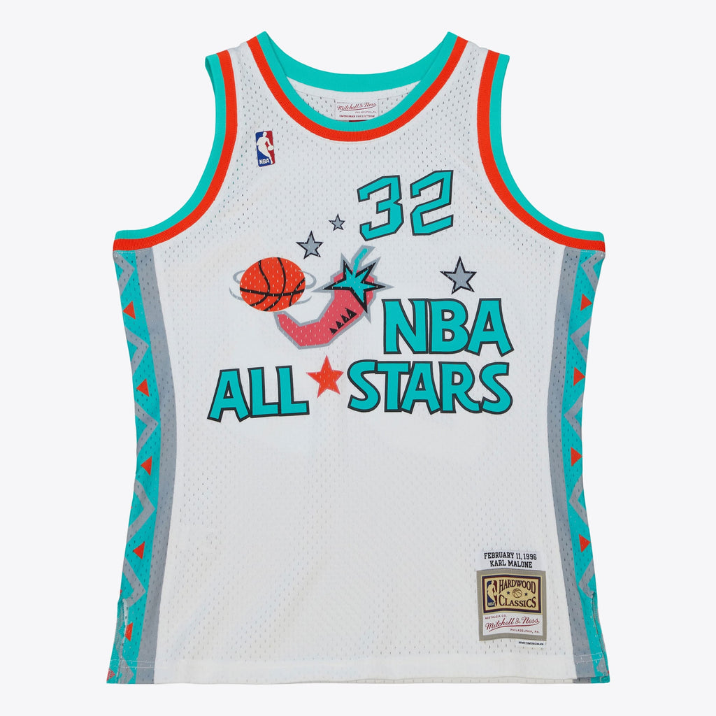 Men's NBA Karl Malone 1996 All-Star Swingman Jersey - White - view 3