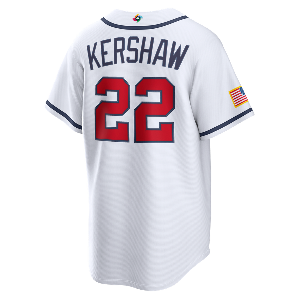 Men's USA Baseball Clayton Kershaw White 2026 World Baseball Classic Home Stadium MLB Baseball Jersey - view 3