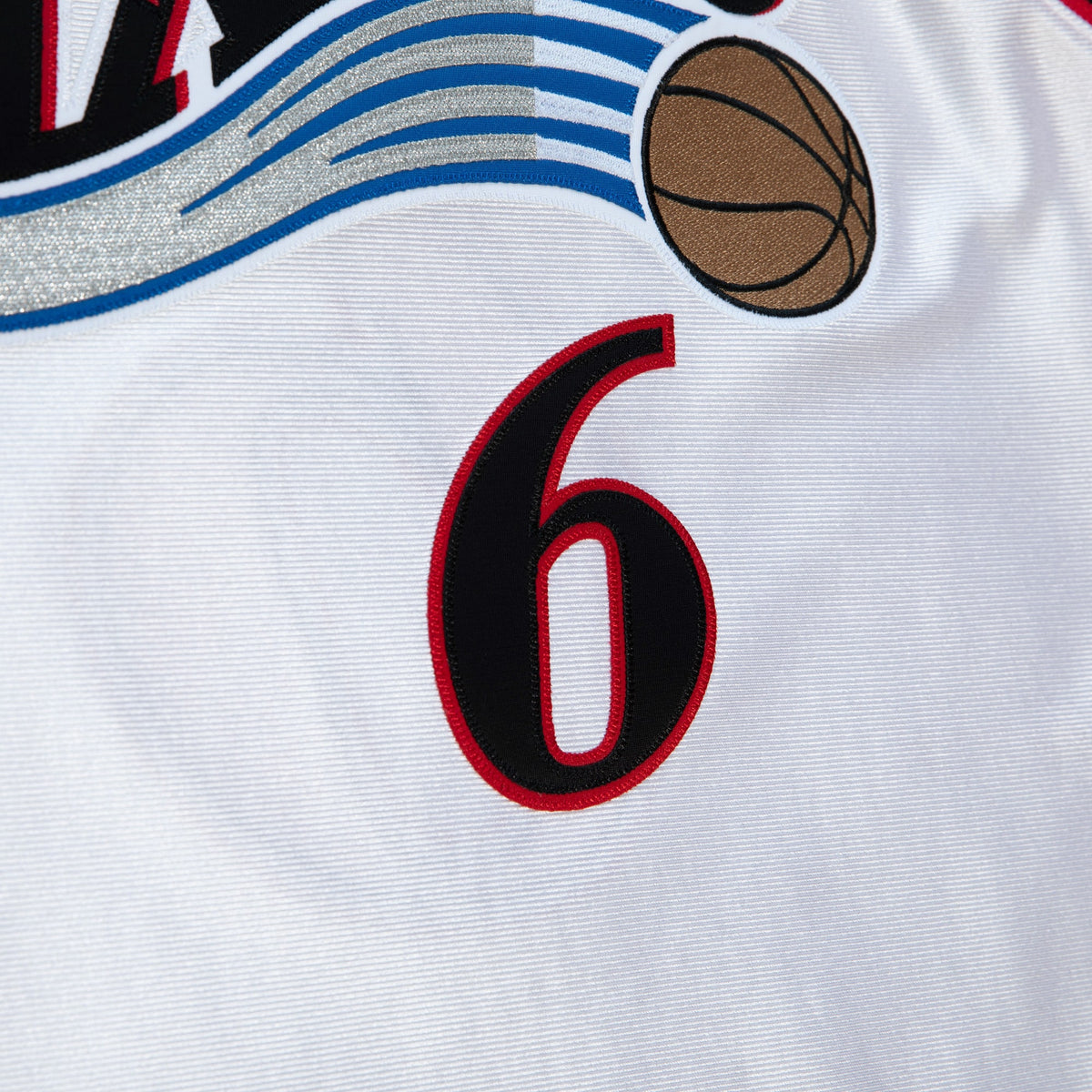 Men's Philadelphia 76ers Allen Iverson 2002 All-Star East NBA Basketball Jersey - White - view 5