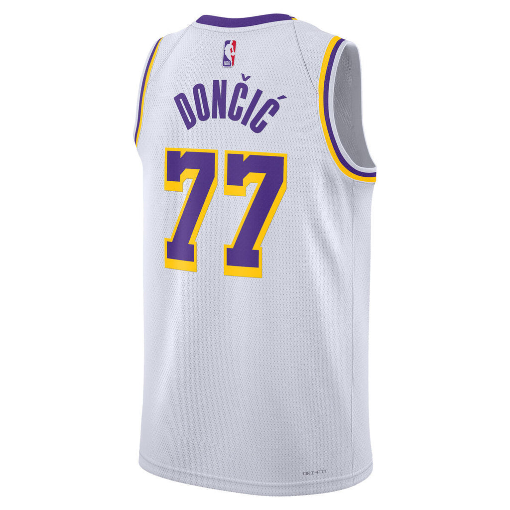 Unisex Los Angeles Lakers Association Swingman NBA Basketball Jersey - Luka Doncic - view 4