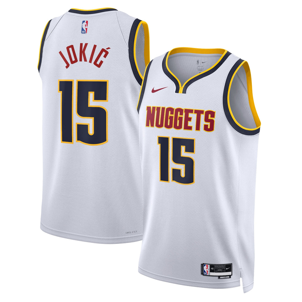 Unisex Nikola Jokić Denver Nuggets Association Edition Swingman NBA Basketball Jersey - White - view 1