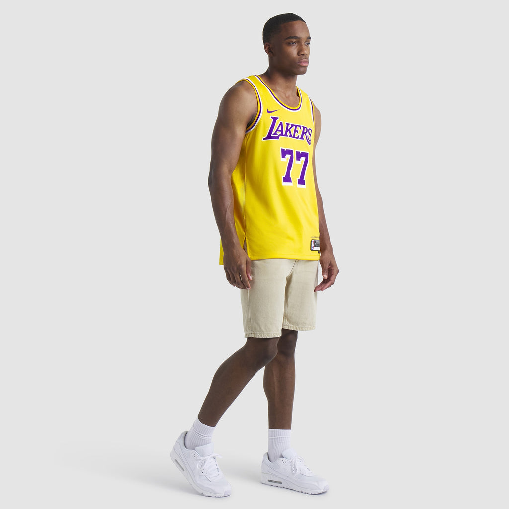 Unisex Los Angeles Lakers Icon Swingman NBA Basketball Jersey - Luka Doncic - view 6