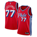Unisex VJ Edgecombe Philadelphia 76ers Statement Edition Swingman NBA Basketball Jersey - Red - view 1