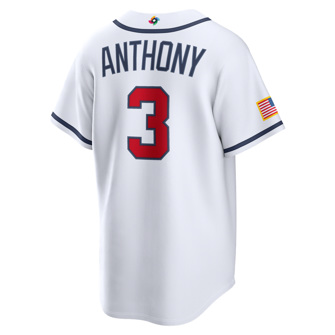 Men's USA Baseball Roman Anthony White 2026 World Baseball Classic Home Stadium MLB Baseball Jersey - view 3