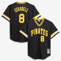 Men's Pittsburgh Pirates Willie Stargell Black Cooperstown Collection Big & Tall Mesh Batting Practice MLB Baseball Jersey - view 1