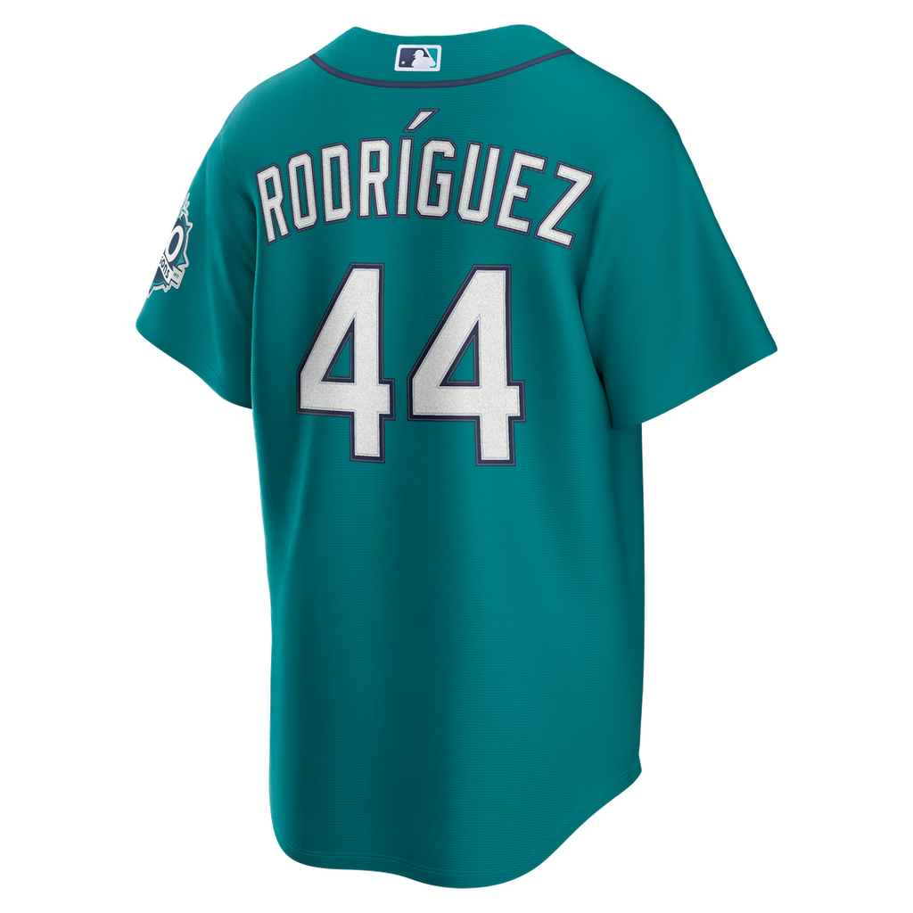 Men's Seattle Mariners Julio Rodríguez Teal Alternate Stadium 50th Season Patch MLB Baseball Jersey - view 6