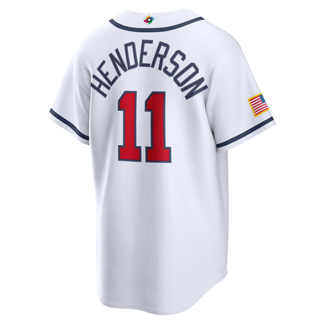 Men's USA Baseball Gunnar Henderson White 2026 World Baseball Classic Home Stadium MLB Baseball Jersey - view 3