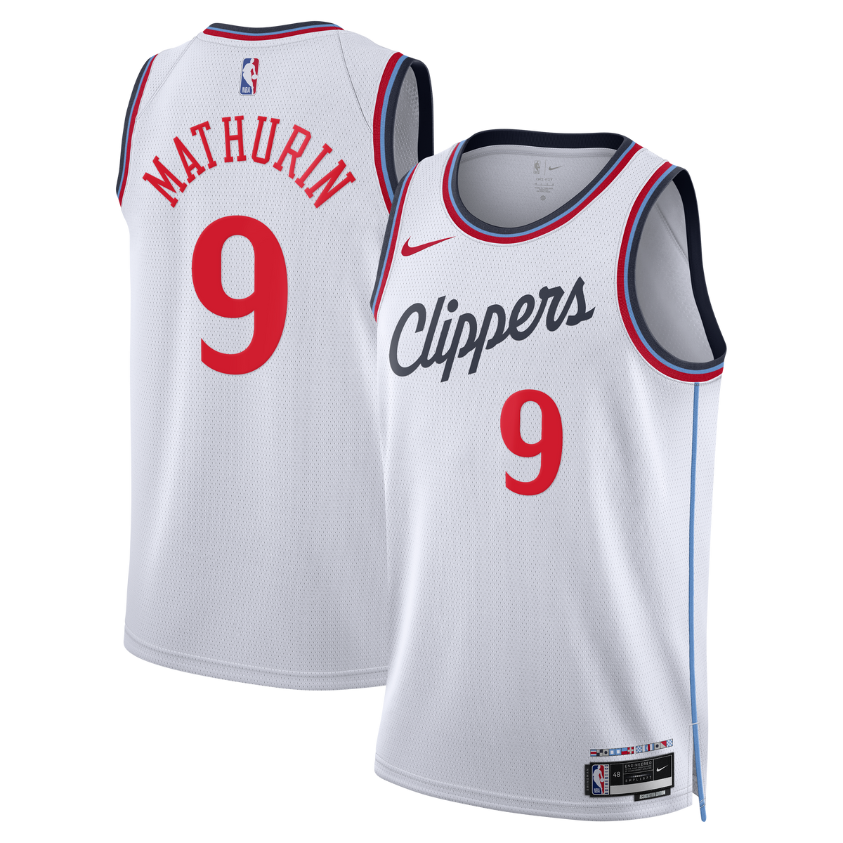 Unisex Bennedict Mathurin Los Angeles Clippers Replica Association Edition Swingman NBA Basketball Jersey - White - view 1
