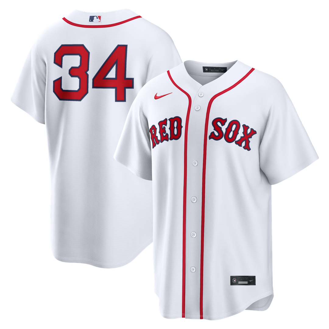 Men's Boston Red Sox David Ortiz White Home Replica MLB Baseball Jersey - view 1