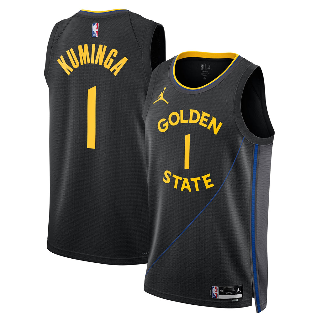 Unisex Jonathan Kuminga Golden State Warriors 2024/25 Statement Edition Swingman NBA Basketball Jersey - Black - view 1