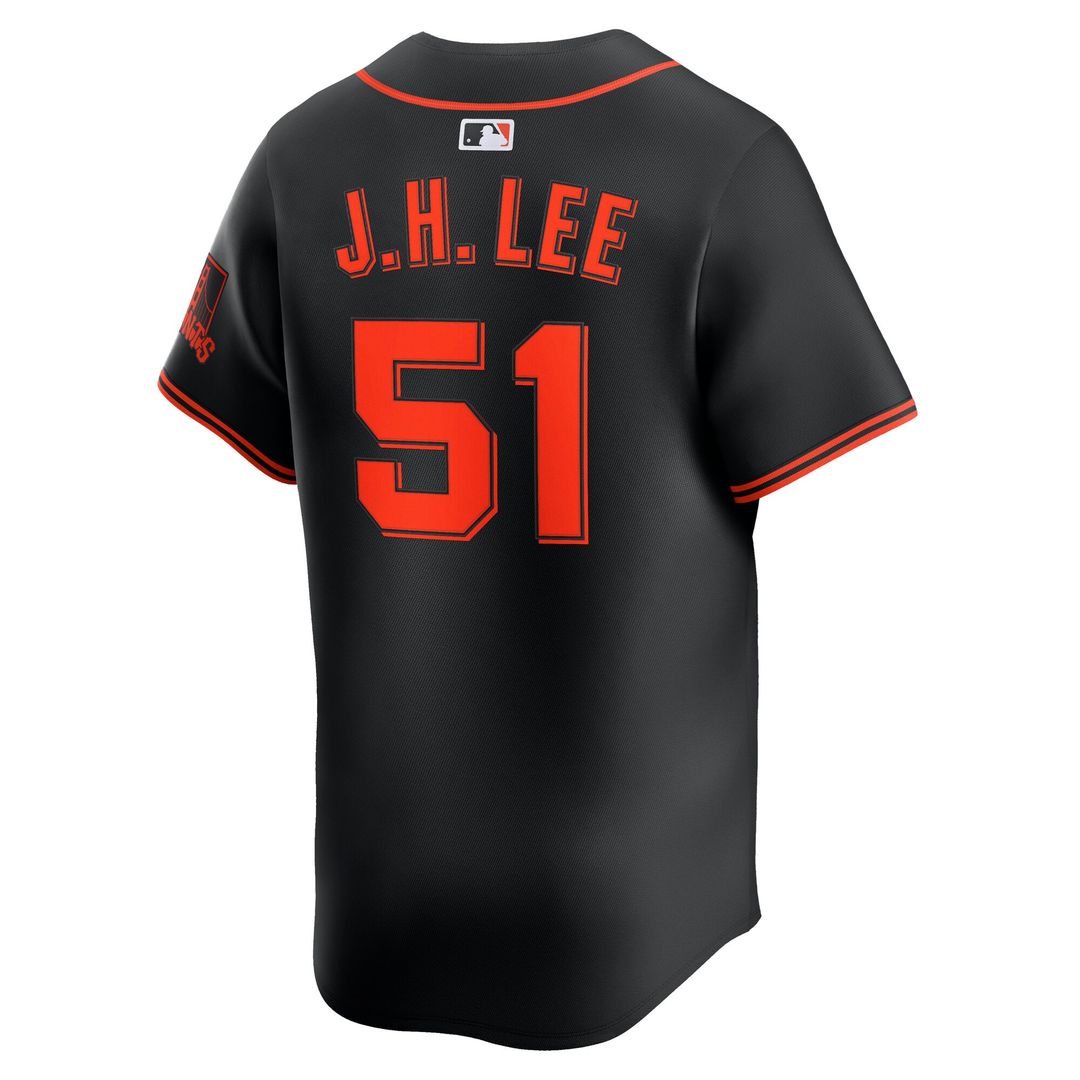 Men's San Francisco Giants Jung Hoo Lee Black Alternate Limited MLB Baseball Jersey - view 3