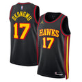Unisex Onyeka Okongwu Atlanta Hawks Statement Edition Swingman NBA Basketball Jersey - Black - view 1