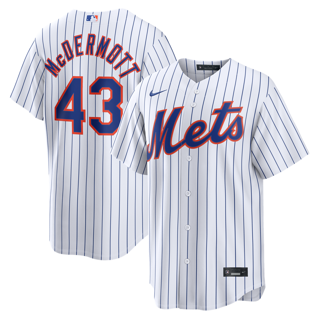 Men's New York Mets Chayce McDermott White Home Replica MLB Baseball Jersey - view 1