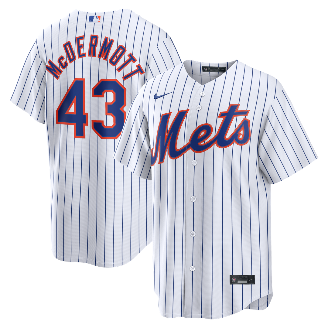 Men's New York Mets Chayce McDermott White Home Replica MLB Baseball Jersey - view 1