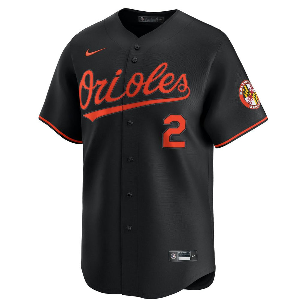 Men's Baltimore Orioles Gunnar Henderson Black Alternate Limited MLB Baseball Jersey - view 3