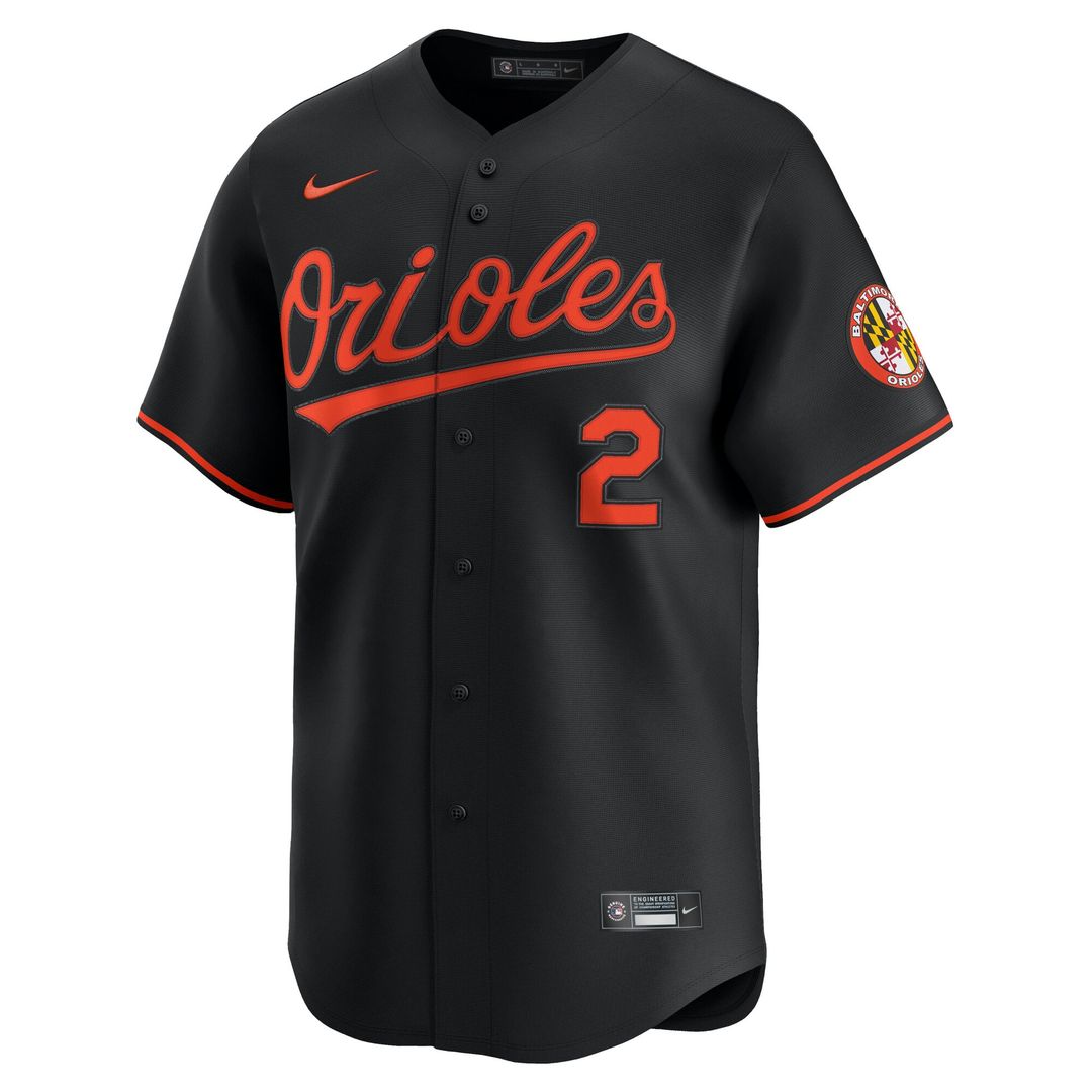 Men's Baltimore Orioles Gunnar Henderson Black Alternate Limited MLB Baseball Jersey - view 3