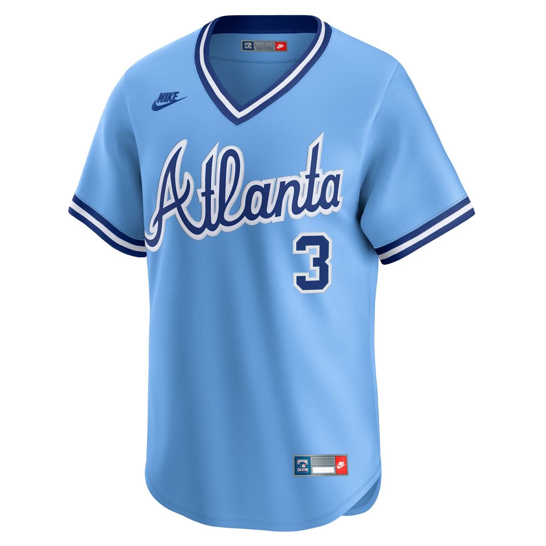 Men's Atlanta Braves Dale Murphy Light Blue Throwback Cooperstown Collection Limited MLB Baseball Jersey - view 2