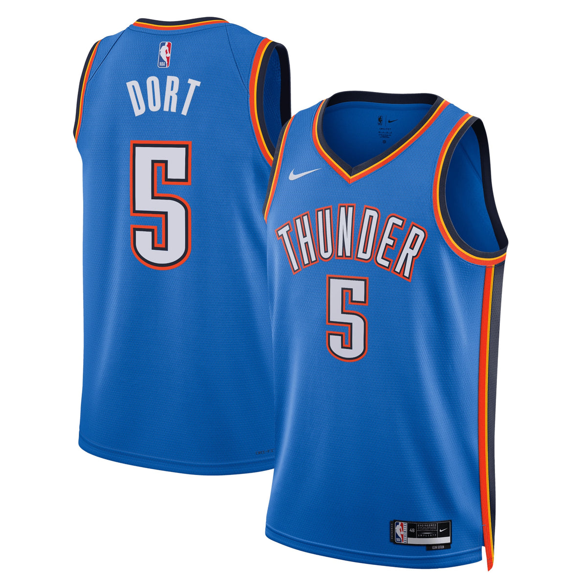 Unisex Luguentz Dort Oklahoma City Thunder Icon Edition Swingman NBA Basketball Jersey - Blue - view 1