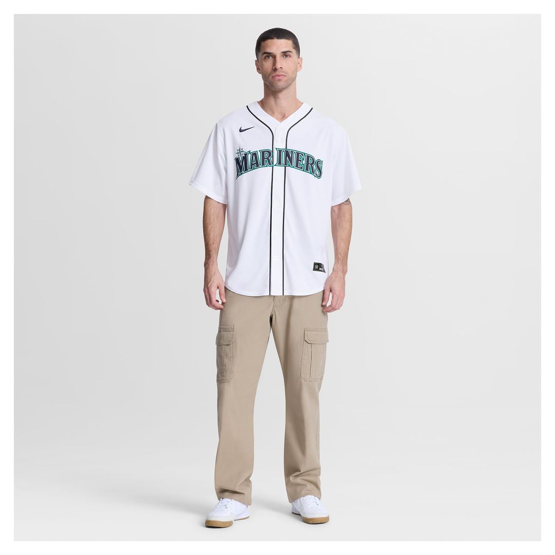 Men's Seattle Mariners George Kirby White Home Replica MLB Baseball Jersey - view 4