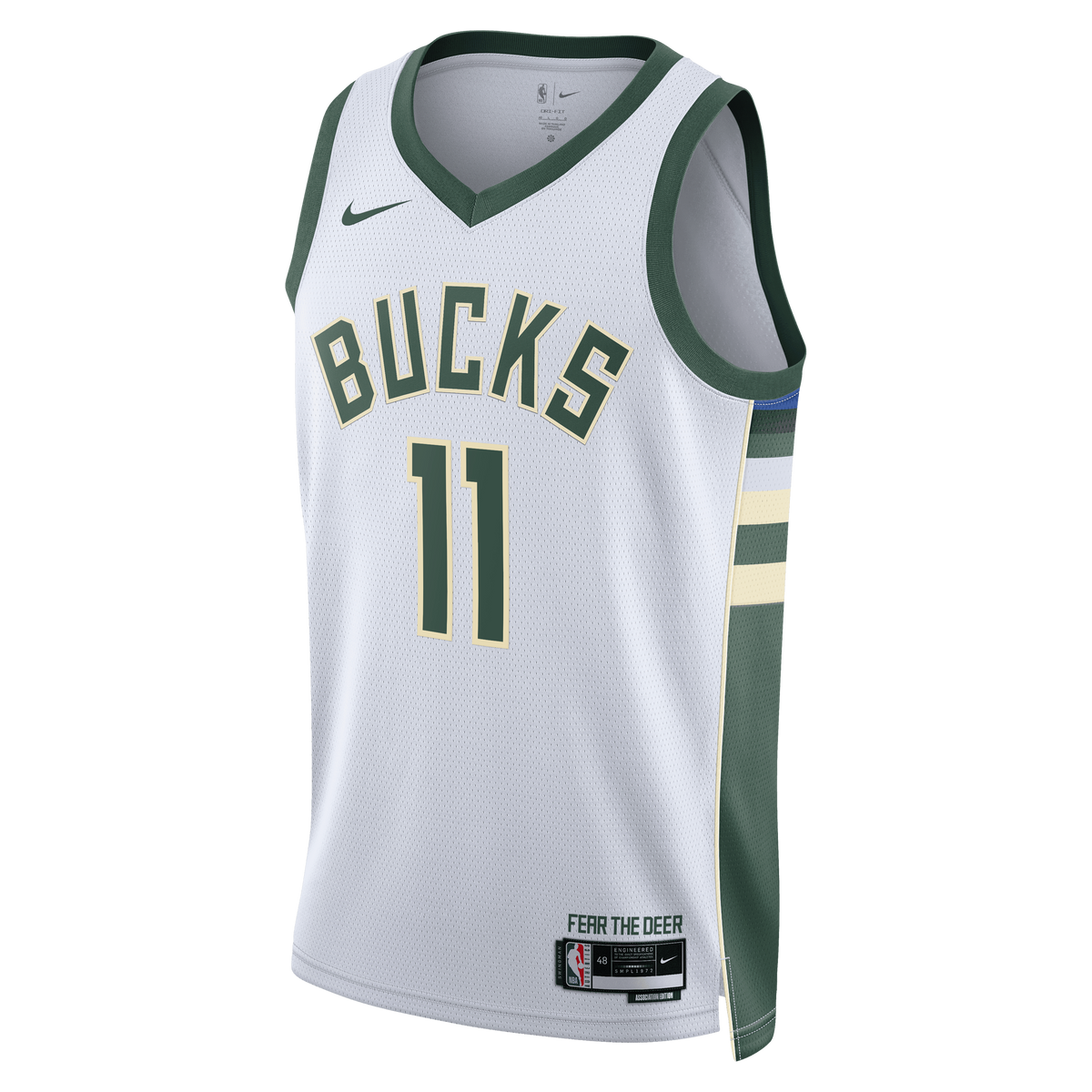 Unisex Tyler Herro Milwaukee Bucks Association Edition Swingman NBA Basketball Jersey - White - view 3