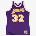 Men's Los Angeles Lakers Swingman NBA Basketball Jersey Road Magic Johnson 1984-85 - view 1
