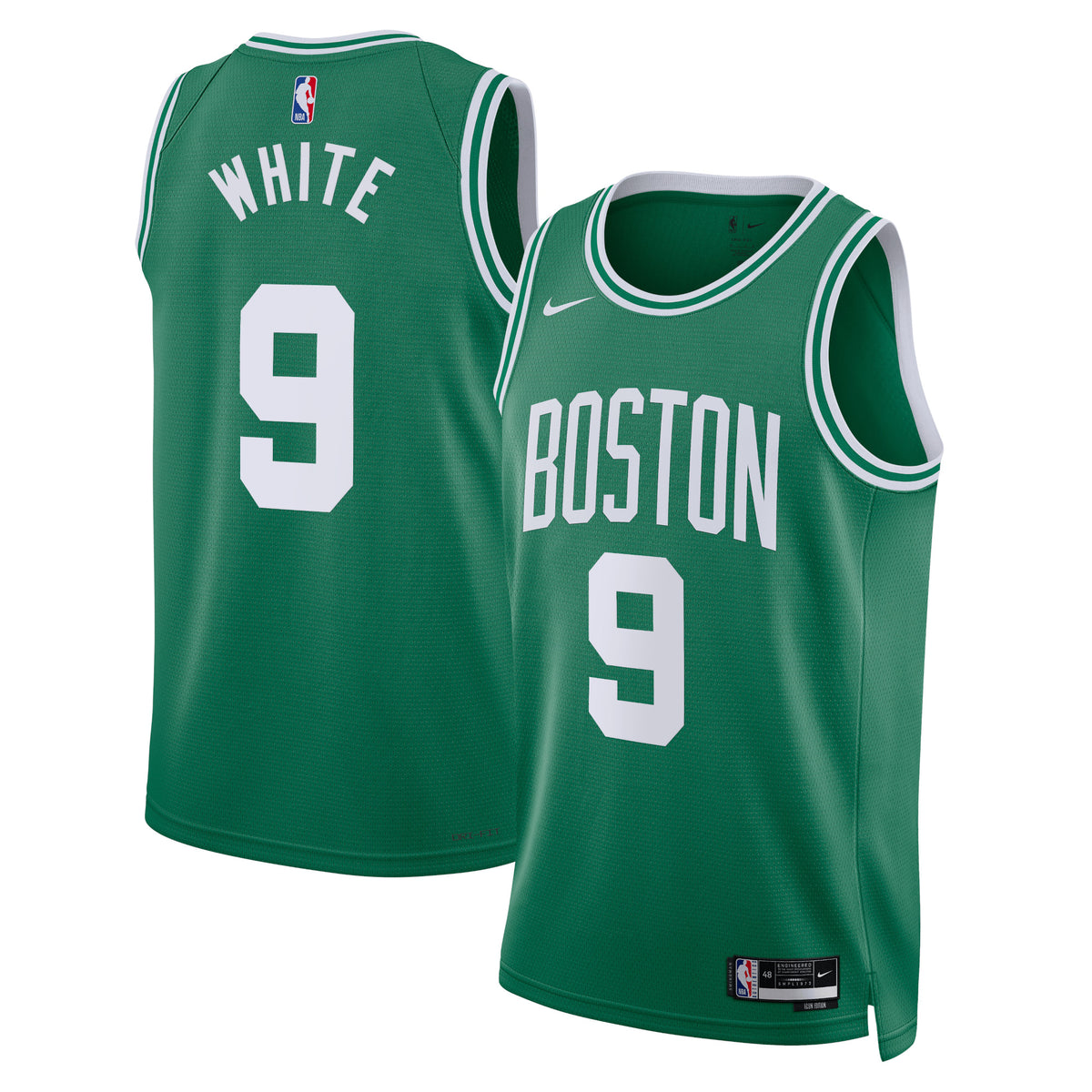 Unisex Boston Celtics Icon Edition Swingman NBA Basketball Jersey - Kelly Green - Derrick White - view 1